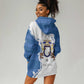Kingdom of Loango Hoodie Dress African Pattern Flag Stylized