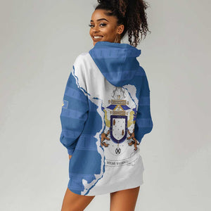 Kingdom of Loango Hoodie Dress African Pattern Flag Stylized