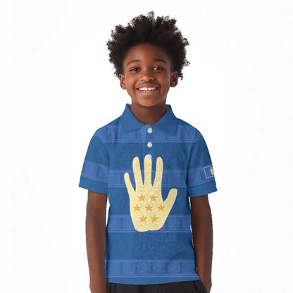 Kingdom of Loango Kid Polo Shirt African Pattern Flag Stylized