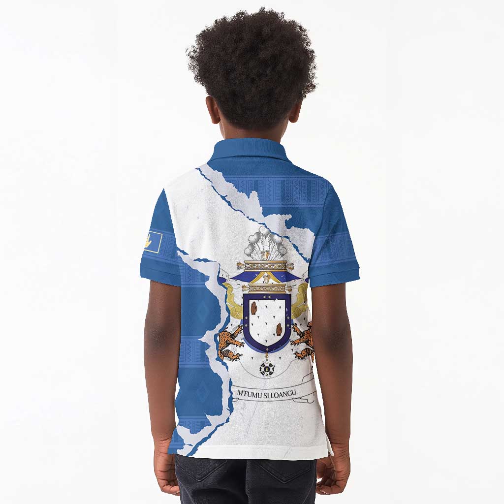 Kingdom of Loango Kid Polo Shirt African Pattern Flag Stylized