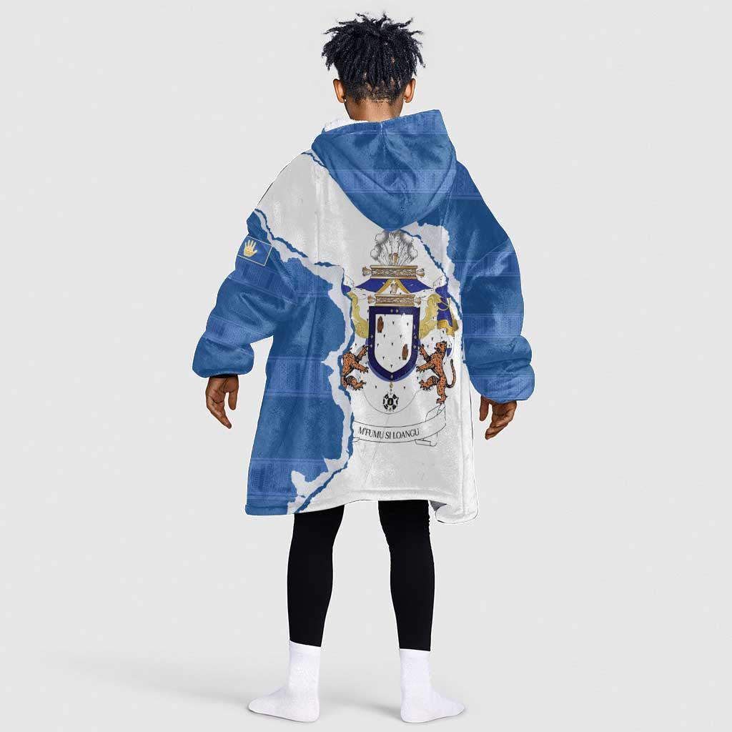 Kingdom of Loango Kid Wearable Blanket Hoodie African Pattern Flag Stylized