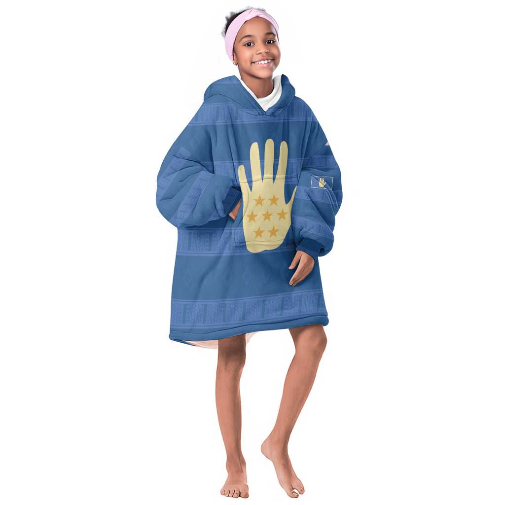Kingdom of Loango Kid Wearable Blanket Hoodie African Pattern Flag Stylized