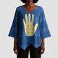 Kingdom of Loango Kimono Sleeve Blouse African Pattern Flag Stylized