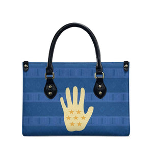 Kingdom of Loango Leather Bag African Pattern Flag Stylized