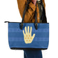 Kingdom of Loango Leather Tote Bag African Pattern Flag Stylized