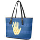 Kingdom of Loango Leather Tote Bag African Pattern Flag Stylized