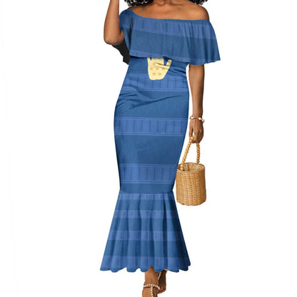Kingdom of Loango Mermaid Dress African Pattern Flag Stylized