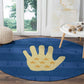 Kingdom of Loango Round Carpet African Pattern Flag Stylized