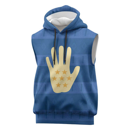 Kingdom of Loango Sleeveless Hoodie African Pattern Flag Stylized
