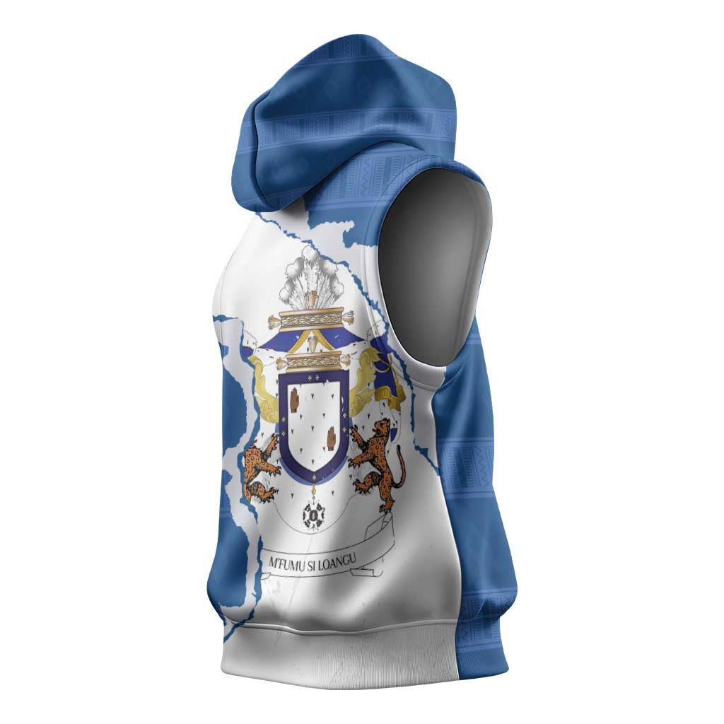 Kingdom of Loango Sleeveless Hoodie African Pattern Flag Stylized