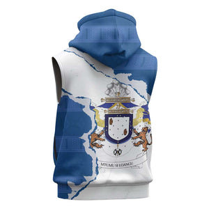 Kingdom of Loango Sleeveless Zip Hoodie African Pattern Flag Stylized
