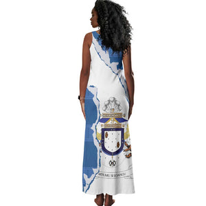 Kingdom of Loango Tank Maxi Dress African Pattern Flag Stylized