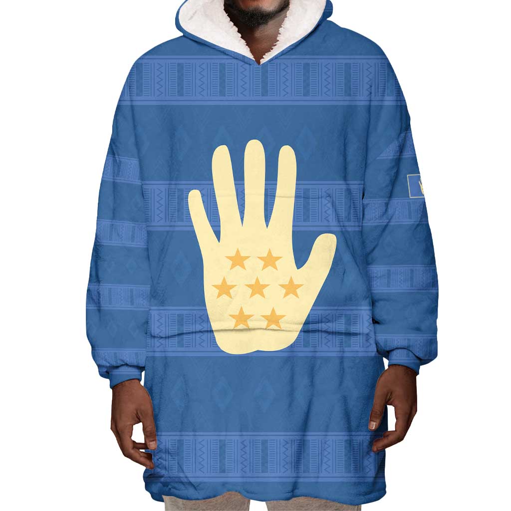 Kingdom of Loango Wearable Blanket Hoodie African Pattern Flag Stylized