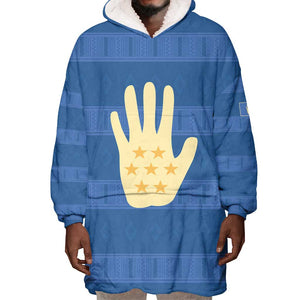 Kingdom of Loango Wearable Blanket Hoodie African Pattern Flag Stylized