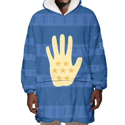 Kingdom of Loango Wearable Blanket Hoodie African Pattern Flag Stylized