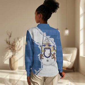 Kingdom of Loango Women Casual Shirt African Pattern Flag Stylized