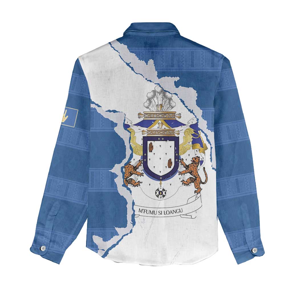 Kingdom of Loango Women Casual Shirt African Pattern Flag Stylized