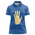Kingdom of Loango Women Polo Shirt African Pattern Flag Stylized