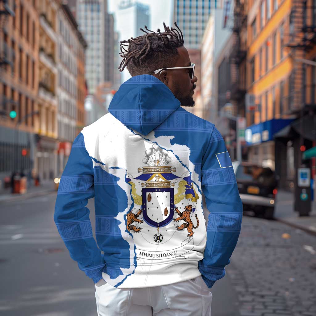 Kingdom of Loango Zip Hoodie African Pattern Flag Stylized