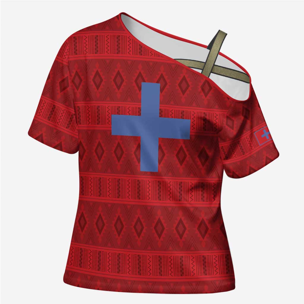 Kingdom of Ndongo Cross Shoulder Shirt Utuminu ua Ngola