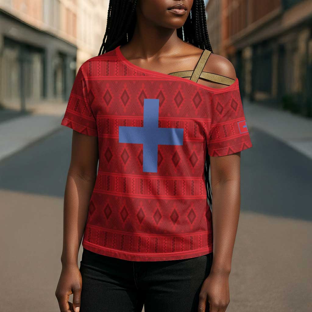 Kingdom of Ndongo Cross Shoulder Shirt Utuminu ua Ngola