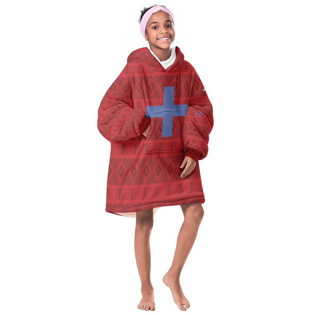 Kingdom of Ndongo Kid Wearable Blanket Hoodie Utuminu ua Ngola