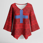 Kingdom of Ndongo Kimono Sleeve Blouse Utuminu ua Ngola