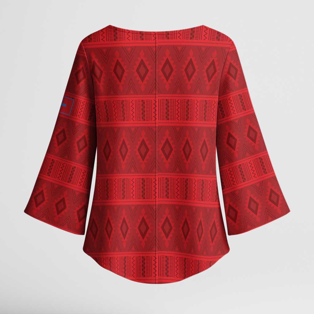 Kingdom of Ndongo Kimono Sleeve Blouse Utuminu ua Ngola