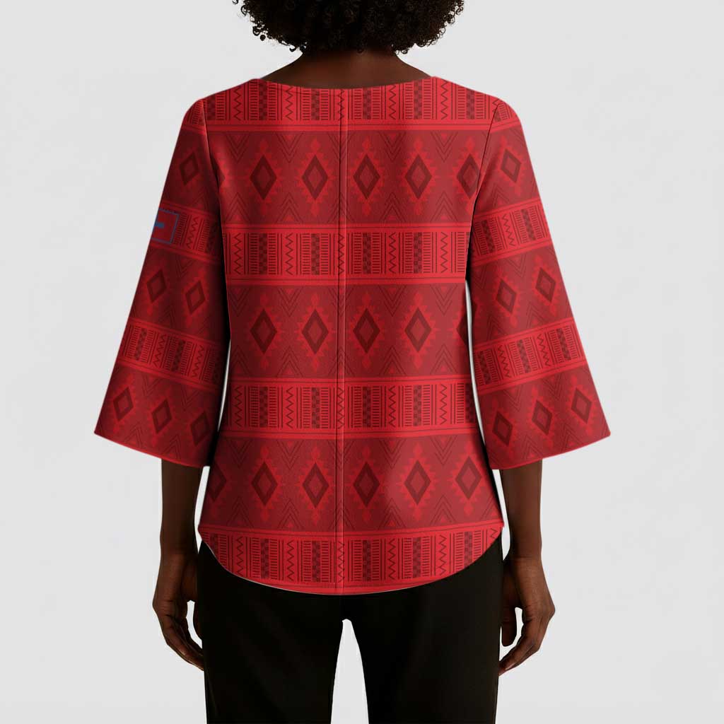 Kingdom of Ndongo Kimono Sleeve Blouse Utuminu ua Ngola
