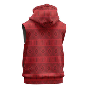 Kingdom of Ndongo Sleeveless Zip Hoodie Utuminu ua Ngola