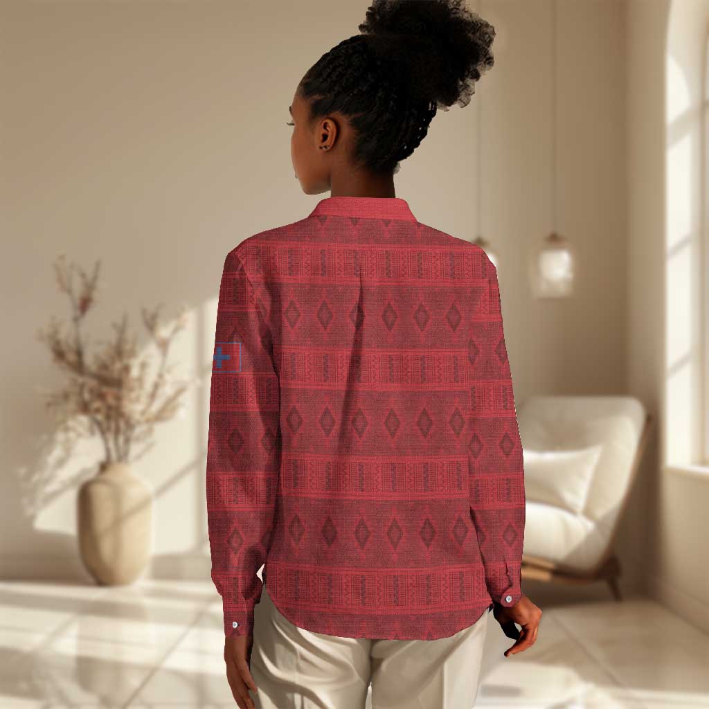 Kingdom of Ndongo Women Casual Shirt Utuminu ua Ngola
