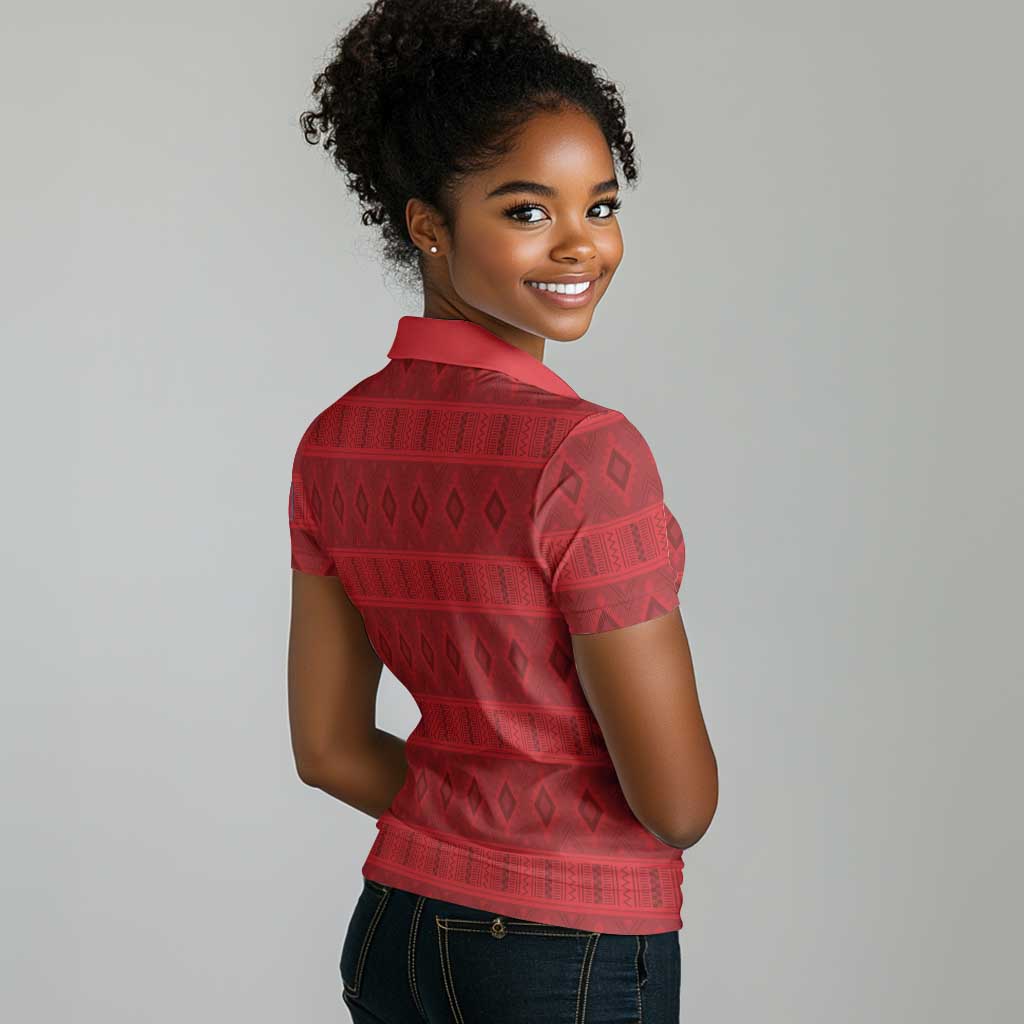Kingdom of Ndongo Women Polo Shirt Utuminu ua Ngola