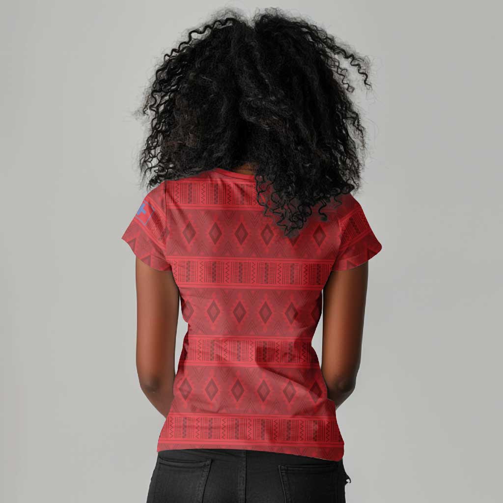 Kingdom of Ndongo Women V-Neck T-Shirt Utuminu ua Ngola