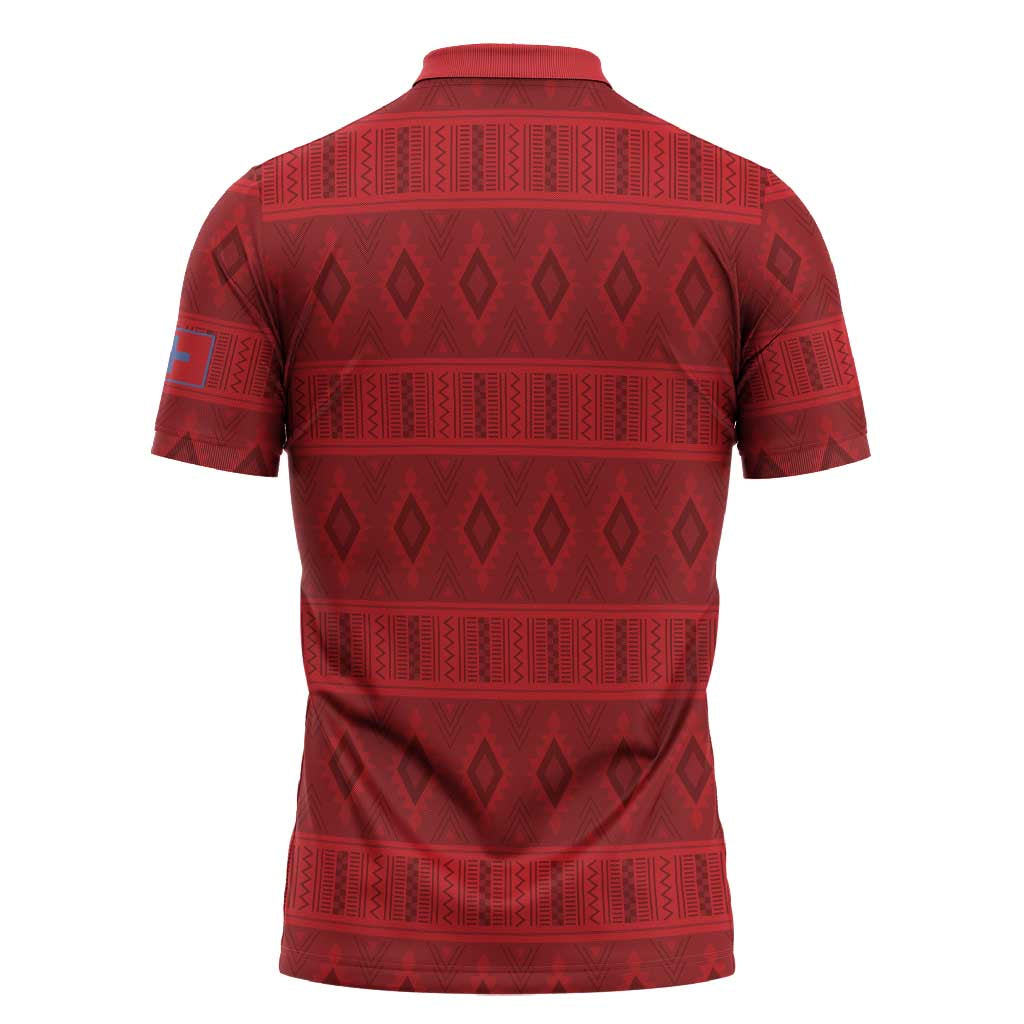 Kingdom of Ndongo Zipper Polo Shirt Utuminu ua Ngola