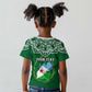 Custom Djibouti Kid T shirt with Jabuuti Emblem and Islamic Floral Circle