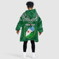 Custom Djibouti KId Wearable Blanket Hoodie with Jabuuti Emblem and Islamic Floral Circle
