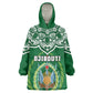 Custom Djibouti KId Wearable Blanket Hoodie with Jabuuti Emblem and Islamic Floral Circle