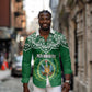 Custom Djibouti Long Sleeve Button Shirt with Jabuuti Emblem and Islamic Floral Circle
