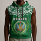 Custom Djibouti Sleeveless Zip Hoodie with Jabuuti Emblem and Islamic Floral Circle - African Pride