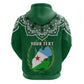 Custom Djibouti Zip Hoodie with Jabuuti Emblem and Islamic Floral Circle