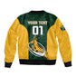 Custom South Africa Rugby Bomber Jacket - Springboks Go Champions with Protea Pattern