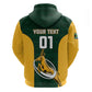 Custom South Africa Rugby Zip Hoodie - Springboks Go Champions with Protea Pattern