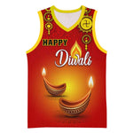 Personalized Diwali Festival Basketball Jersey with Diya and Paisley Pattern - African Pride