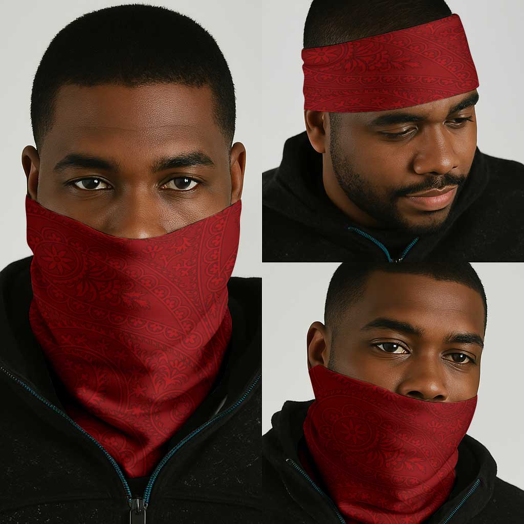 Diwali Festival Neck Gaiter with Diya and Paisley Pattern - African Pride