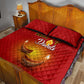 Diwali Festival Quilt Bed Set with Diya and Paisley Pattern