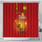 Diwali Festival Shower Curtain with Diya and Paisley Pattern