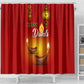 Diwali Festival Shower Curtain with Diya and Paisley Pattern