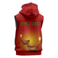 Personalized Diwali Festival Sleeveless Zip Hoodie with Diya and Paisley Pattern - African Pride