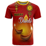 Personalized Diwali Festival T shirt with Diya and Paisley Pattern
