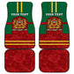 Morocco Proclamation Day Car Mats with Marruecos Coat of Arms and Roses Pattern